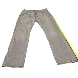 Levis 501 Jeans Men 36x32 (36x31 Gray Denim Button Fly Distressed Original Pants